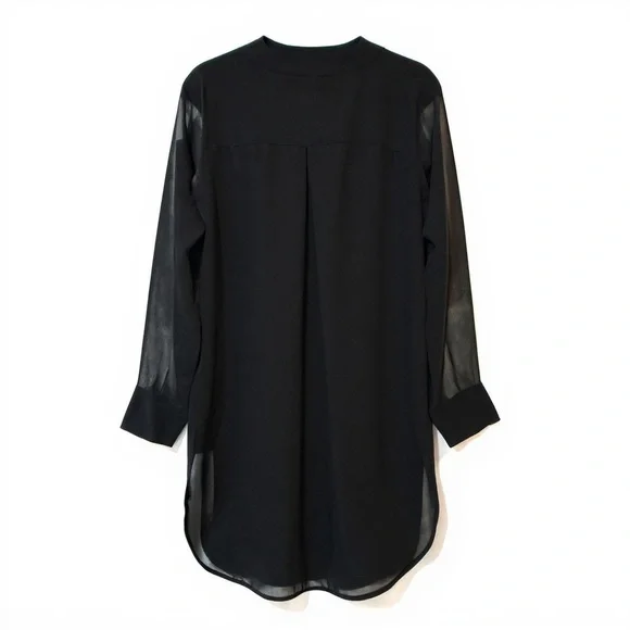 Bar III Sheer Black Tunic | Size M | Effortless Chic Layering Piece - Picture 3 of 6